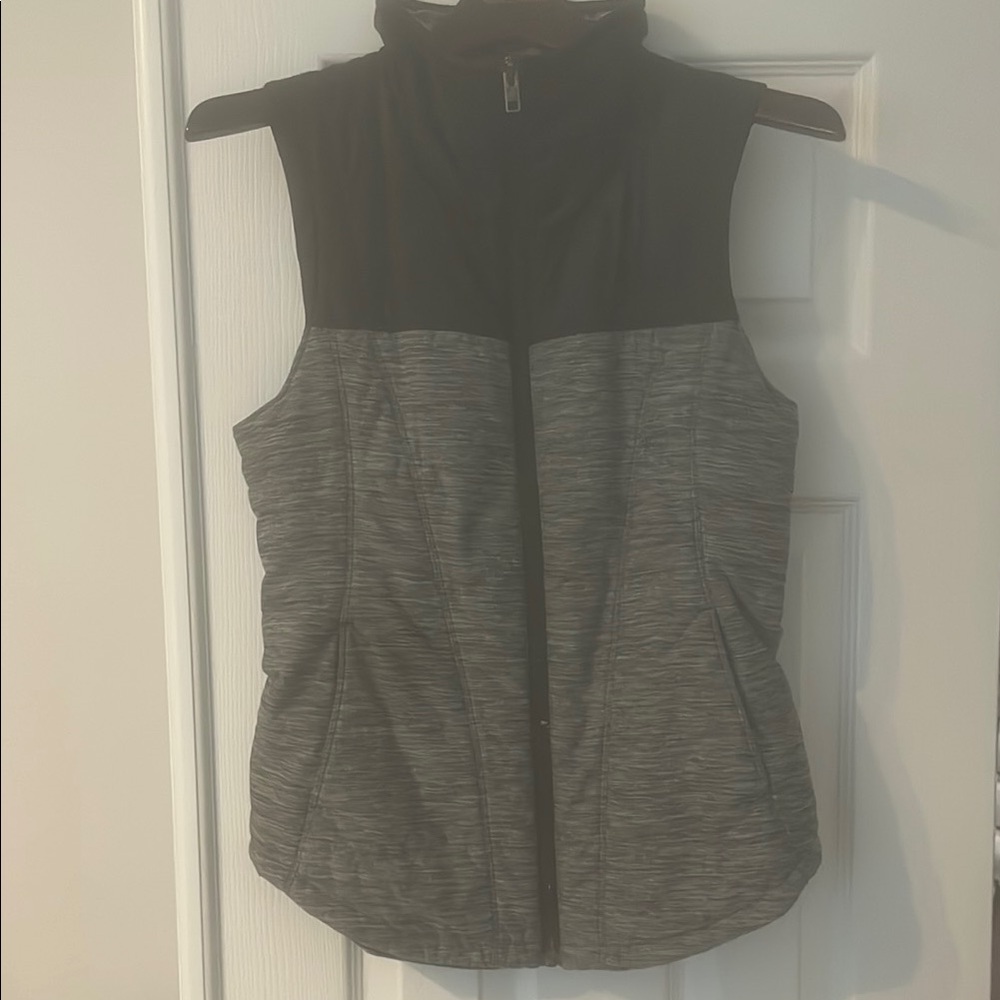 Women's Black and Gray North Face Vest
